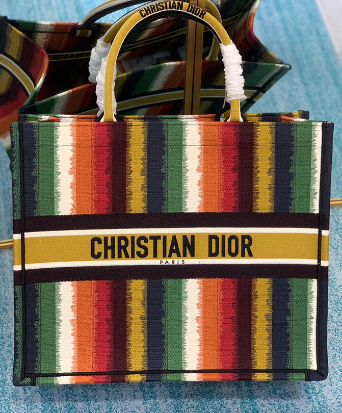 Christian Dior Cannage Embroidered Velvet Dior Book Tote 